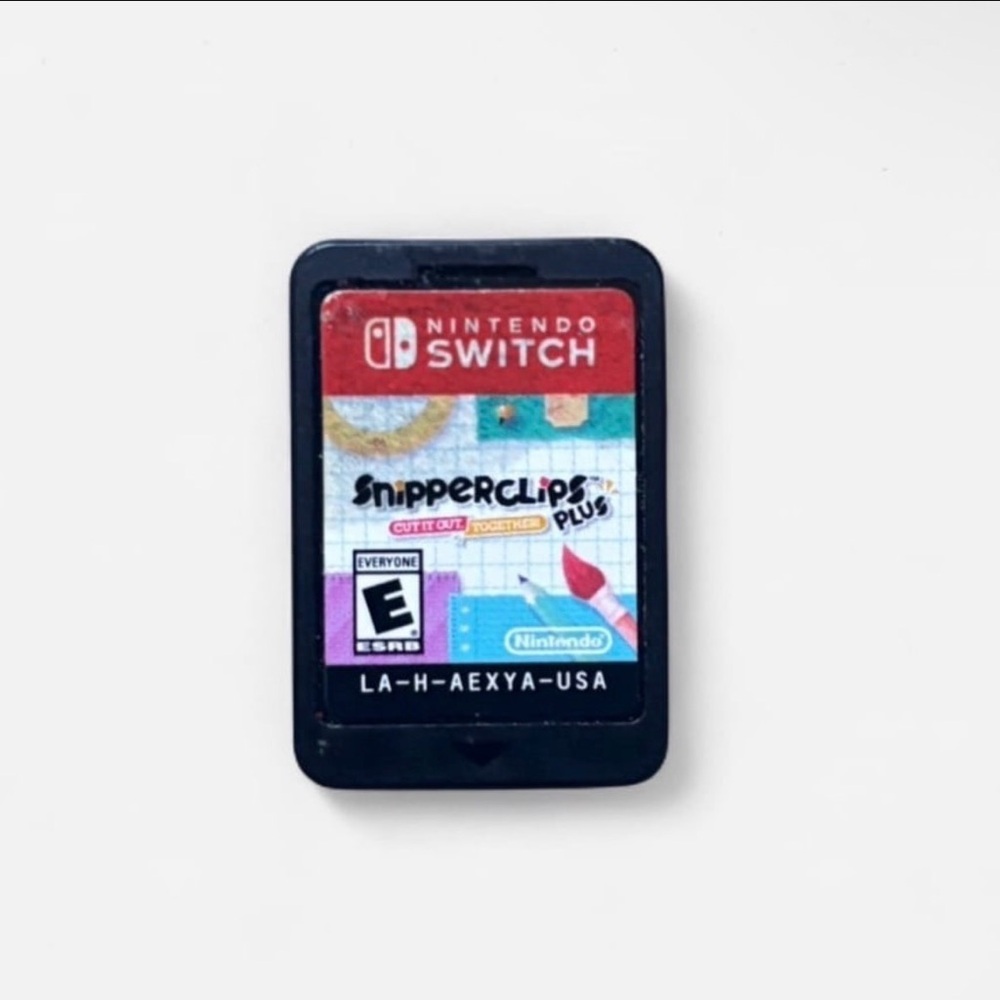 “Snipperclips Plus” Game cartridge for the Nintendo Switch.
